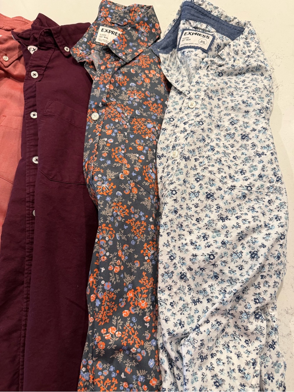 Express Men’s Classic Soft Wash Button-Down Shirts Bundle- Medium Short - Picture 8 of 9